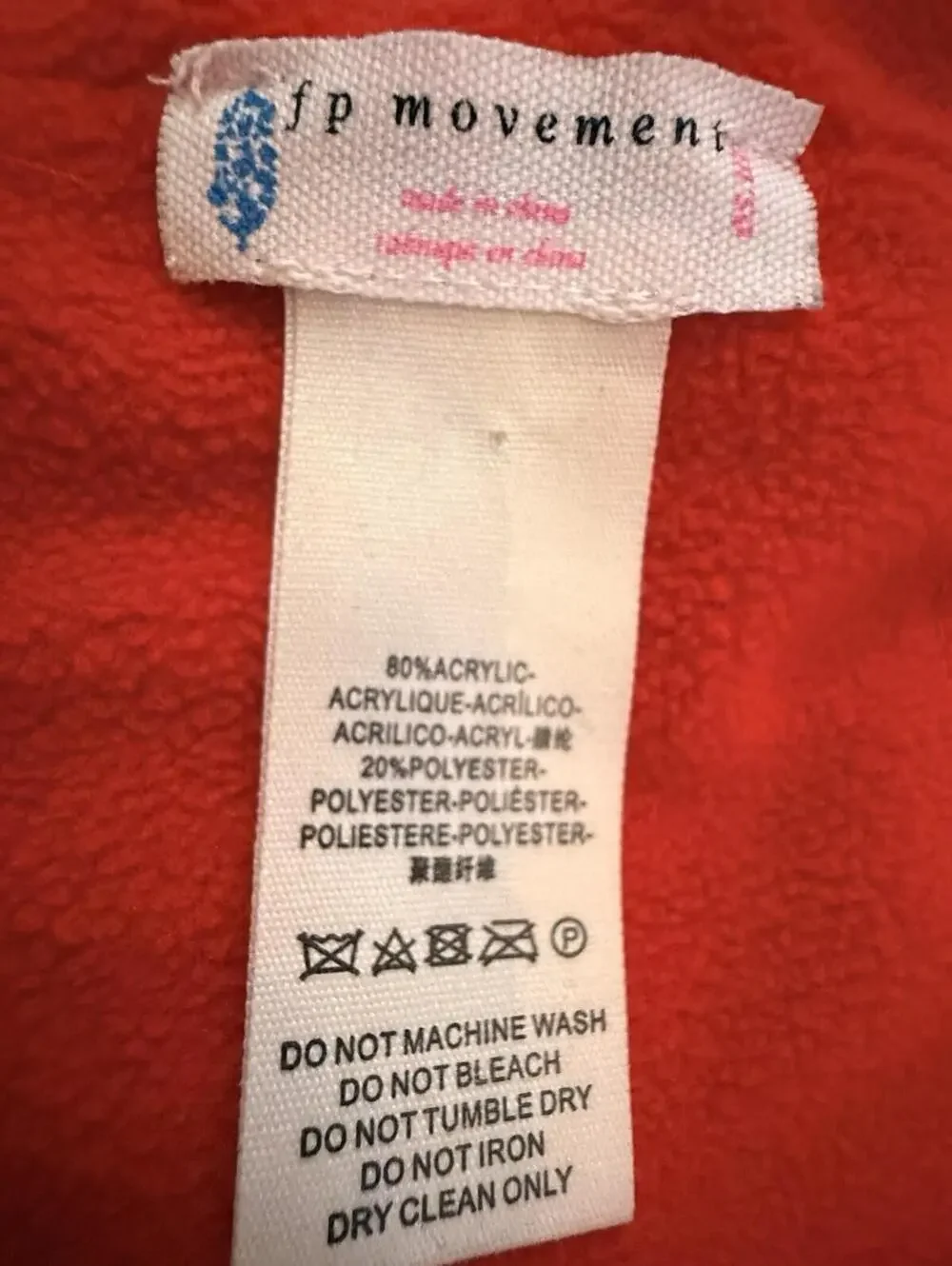 FREE PEOPLE  FP Movement Fleece Lined Recycled Yarn Beanie - vivid‎ red